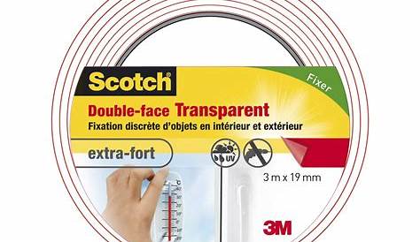 Scotch Double Face Puissant Leroy Merlin Adhésif SCOTCH Fixation Surfaces Lisses L.7.5