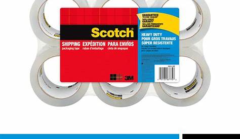 Scotch Sure Start Packaging Tape, Clear, 1.88" x 50 yd., 1 Total