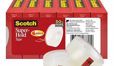 Scotch Removable Tape Refills, Clear, 1 in. Core, 2 Rolls - Walmart.com