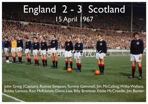 scotland football team v england 1967