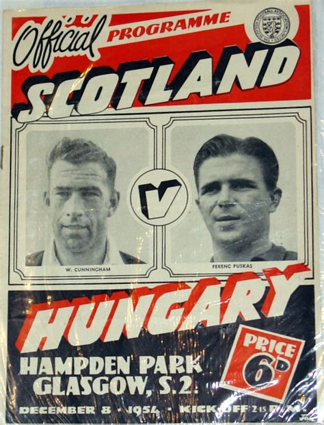 scotland v hungary 1954