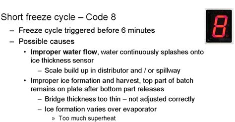 Scotsman Ice Machine Error Codes Parts Town