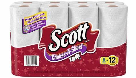 Scott Paper Towels 8 Mega Rolls