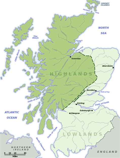 Scottish Lowlands Map