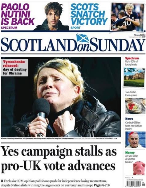 scottish sunday papers front pages today