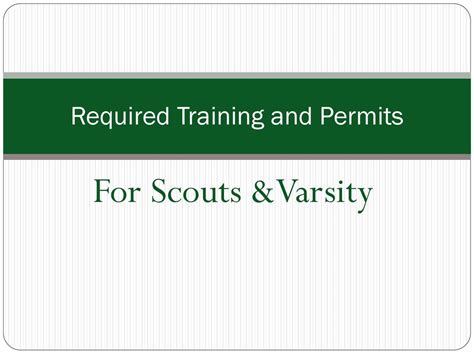 scouts t1 permit requirements