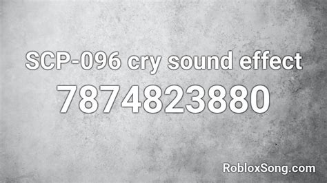 scp 096 sounds script roblox