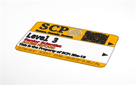 scp level 3 keycard