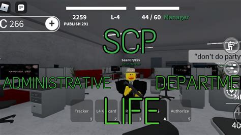 scp roleplay administrative department