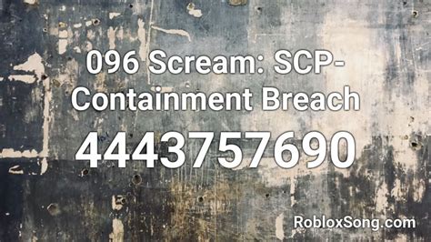scp scream roblox id