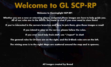 scp site roleplay rules