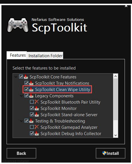scptoolkit ps3 controller setup