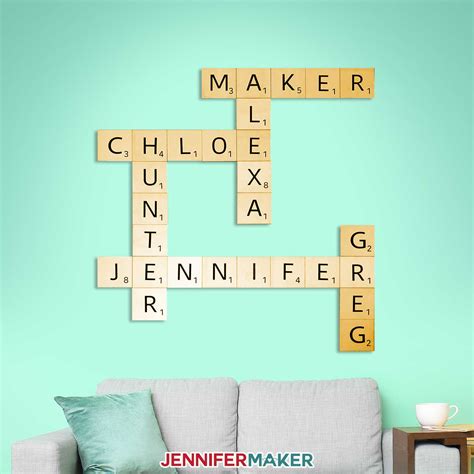 Scrabble Tile Wall Art Layout