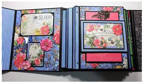 Graphic 45 Flutter Mini Album Tutorial | Mini albums, Mini scrapbook