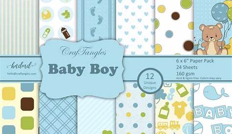 Baby Boy Scrapbooking by Friendly Scrap | Baby scrapbook paper