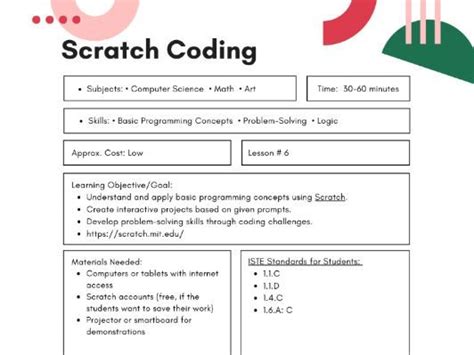 Scratch Coding Lesson