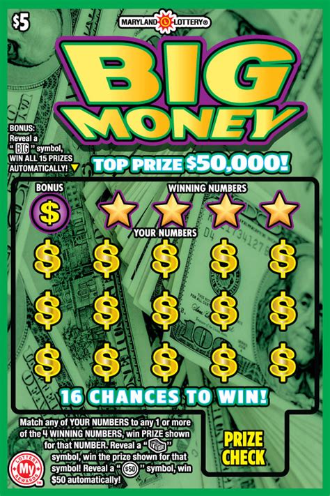 scratch off lottery tickets maryland