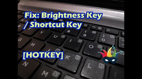 screen brightness adjustment shortcut key
