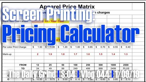 Screen Printing Pricing Software