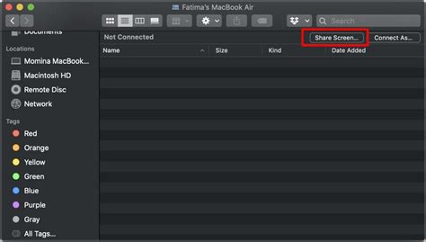 Screen Share Between Macs