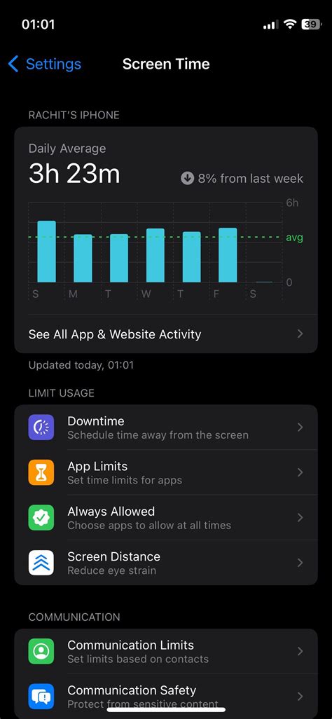 Screen Time Settings