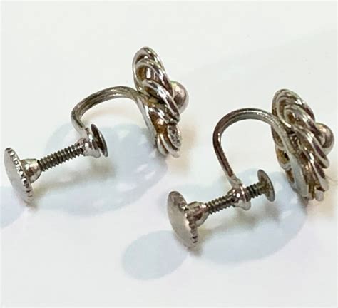 Screw Earrings Silver