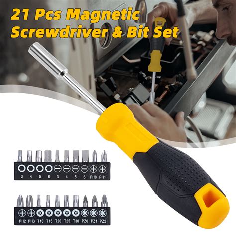 Screwdriver With Bits In Handle Kit