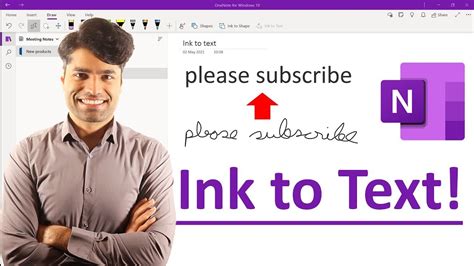 scribble to text in onenote