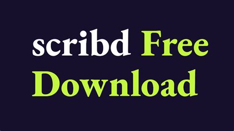 scribd free download pdf