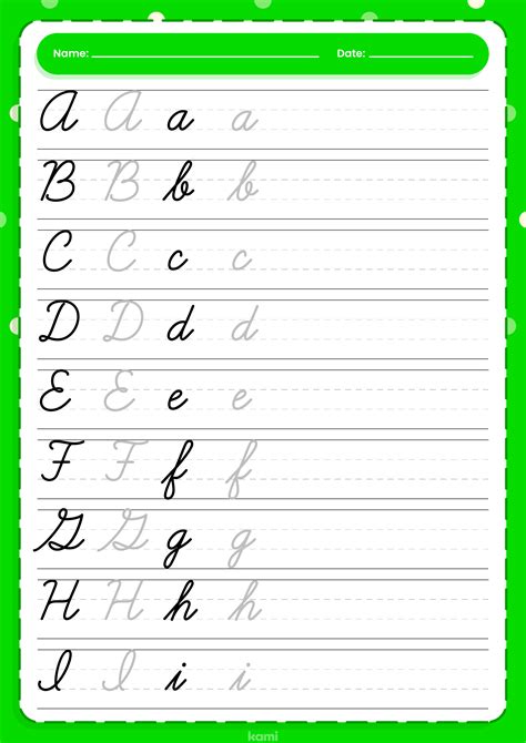 Script And Cursive Printables