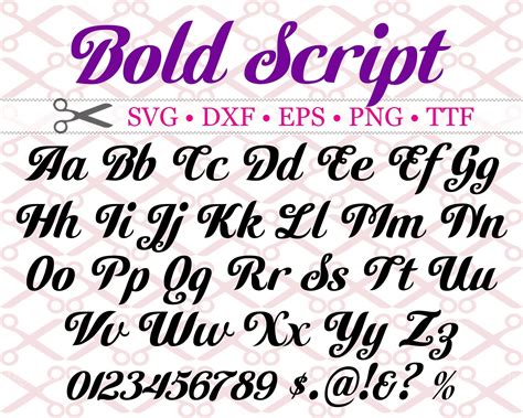 script font examples alphabet