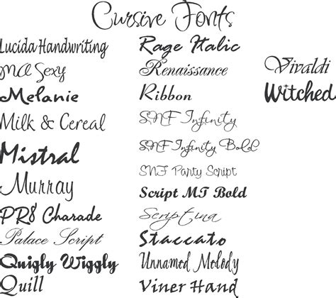 script fonts in word