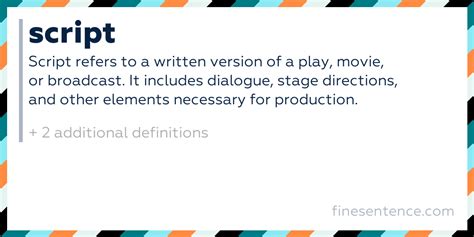Script Meaning With Sentence