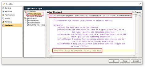 script tag events