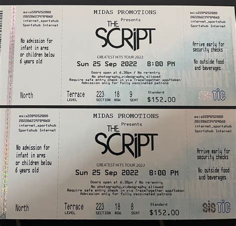 script tour tickets