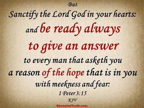 scripture always be ready to give an answer