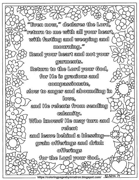 Scripture Coloring Pages For Children Fasting