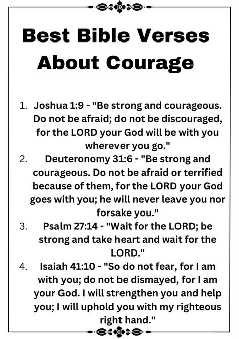 scripture readings on courage