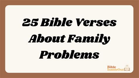 scripture to help with family problems