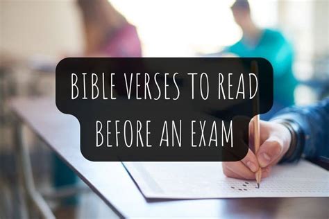 scripture to read before exams