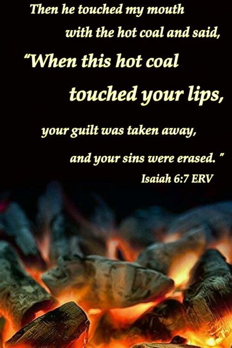 scripture touch the coal to my lips