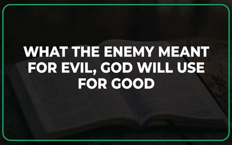 scripture what the enemy meant for evil