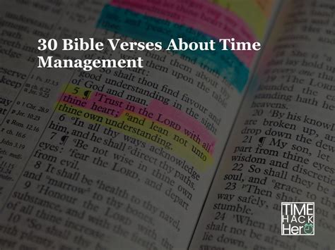 Scriptures On Time Management