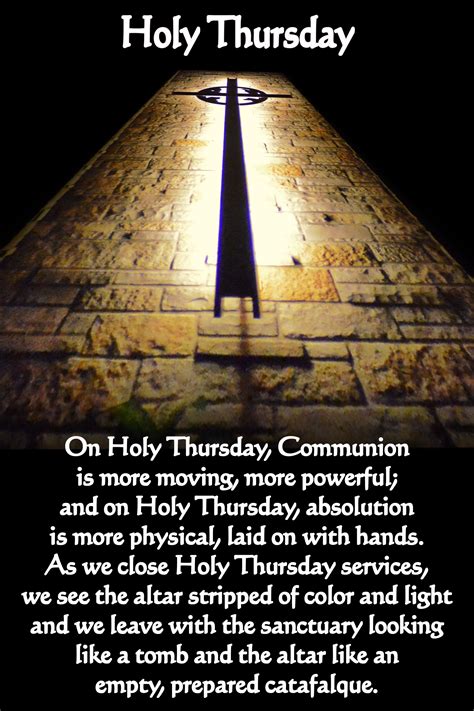 scriptures and prayers for holy thursday