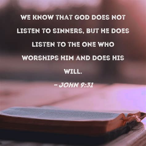 scriptures god does not hear sinners kjv