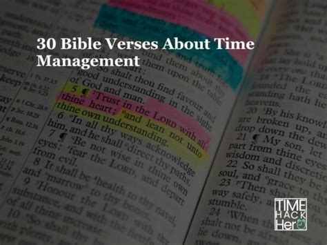 Biblical Time Management Scriptures