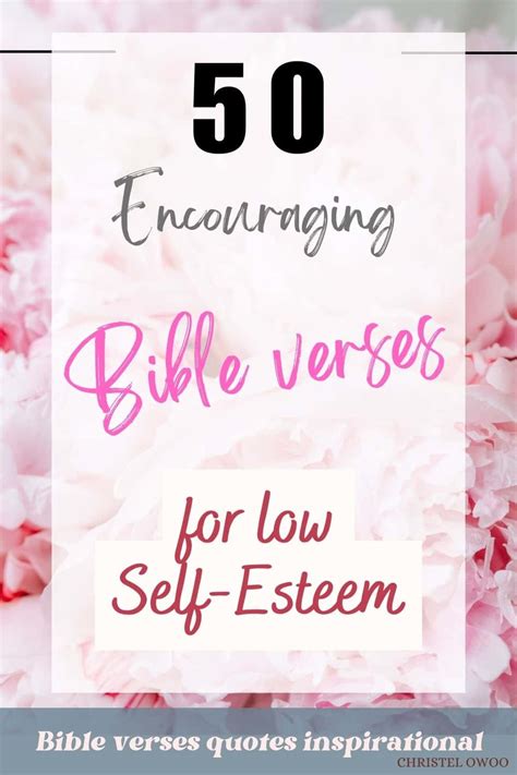scriptures to help with low self esteem