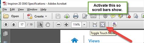 Scroll Bar Adobe Acrobat