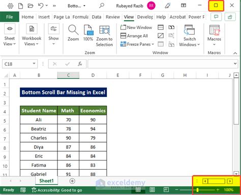 Scroll Bar Bottom Missing