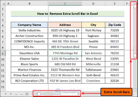 Scroll Bar In Excel Too Long
